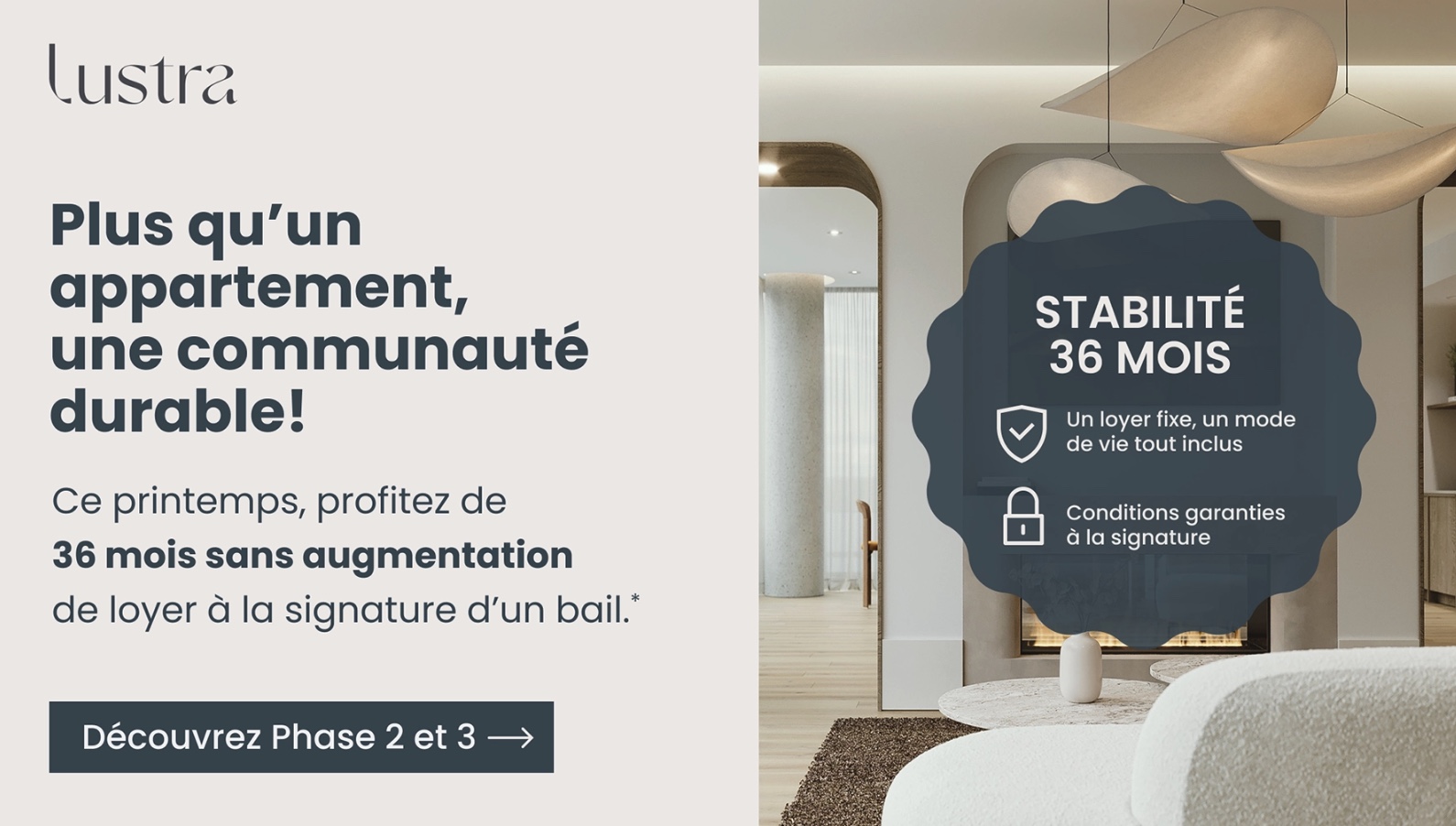 Lustra - 36 mois de stabilité